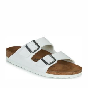 Birkenstock Arizona Birko-Flor Γυναικεία Σανδάλια Ανατομικά σε Λευκό Χρώμα Narrow Fit