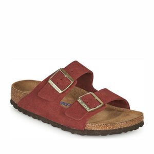 Birkenstock Arizona Soft Δερμάτινα Γυναικεία Σανδάλια Ανατομικά Vermouth