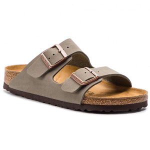 Birkenstock Δερμάτινα Γυναικεία Σανδάλια Ανατομικά Stone Narrow Fit
